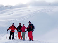 Small group heliskiing! Photo: Alison Dakin